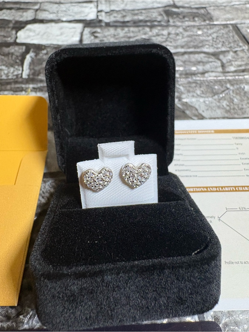 Moissanite Heart Earrings